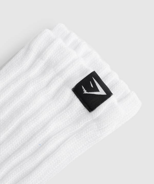 Panske Ponozky Gymshark Comfy Rest Day Biele | OL8461072
